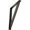 Ekena Millwork Traditional Wrought Iron Bracket, (Single center brace), Antiqued Brass 1 1/2"W x 7 1/2"D x 10"H BKTM01X07X10STRABS - alternate 1